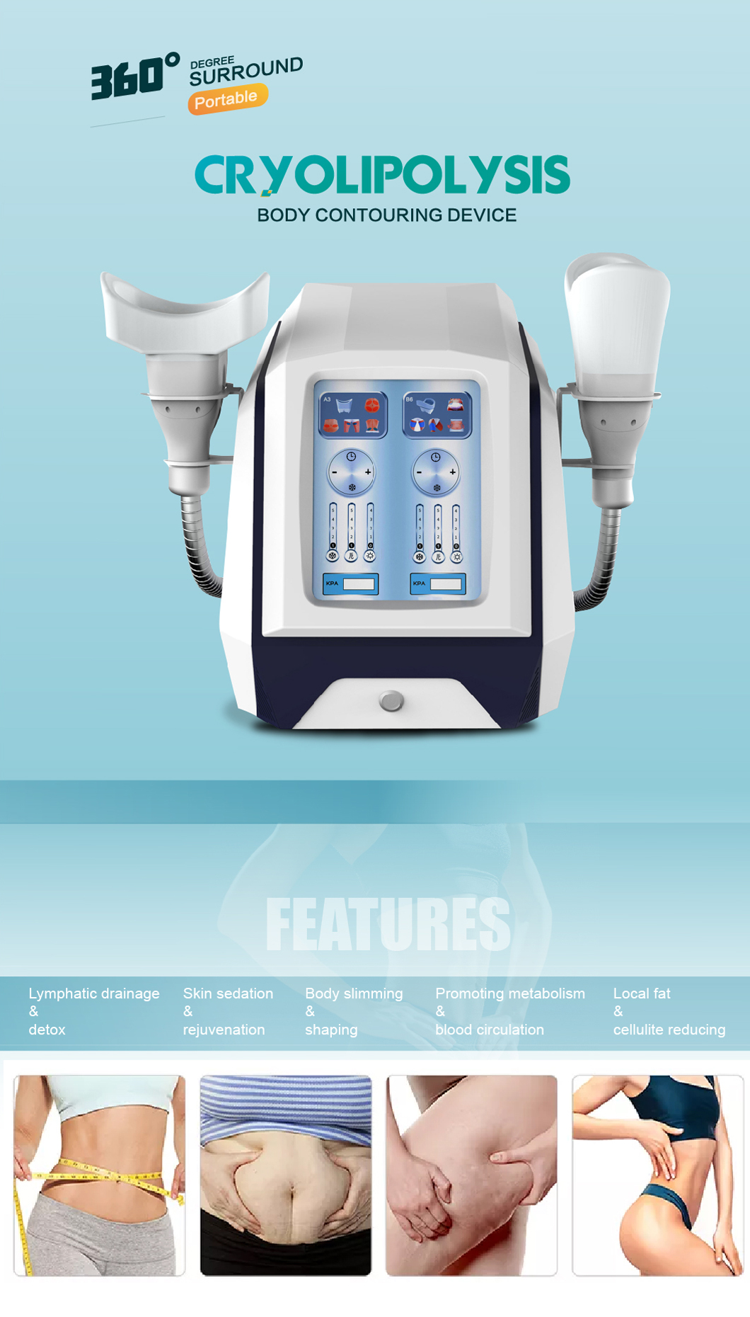 360 degree cryolipolysis