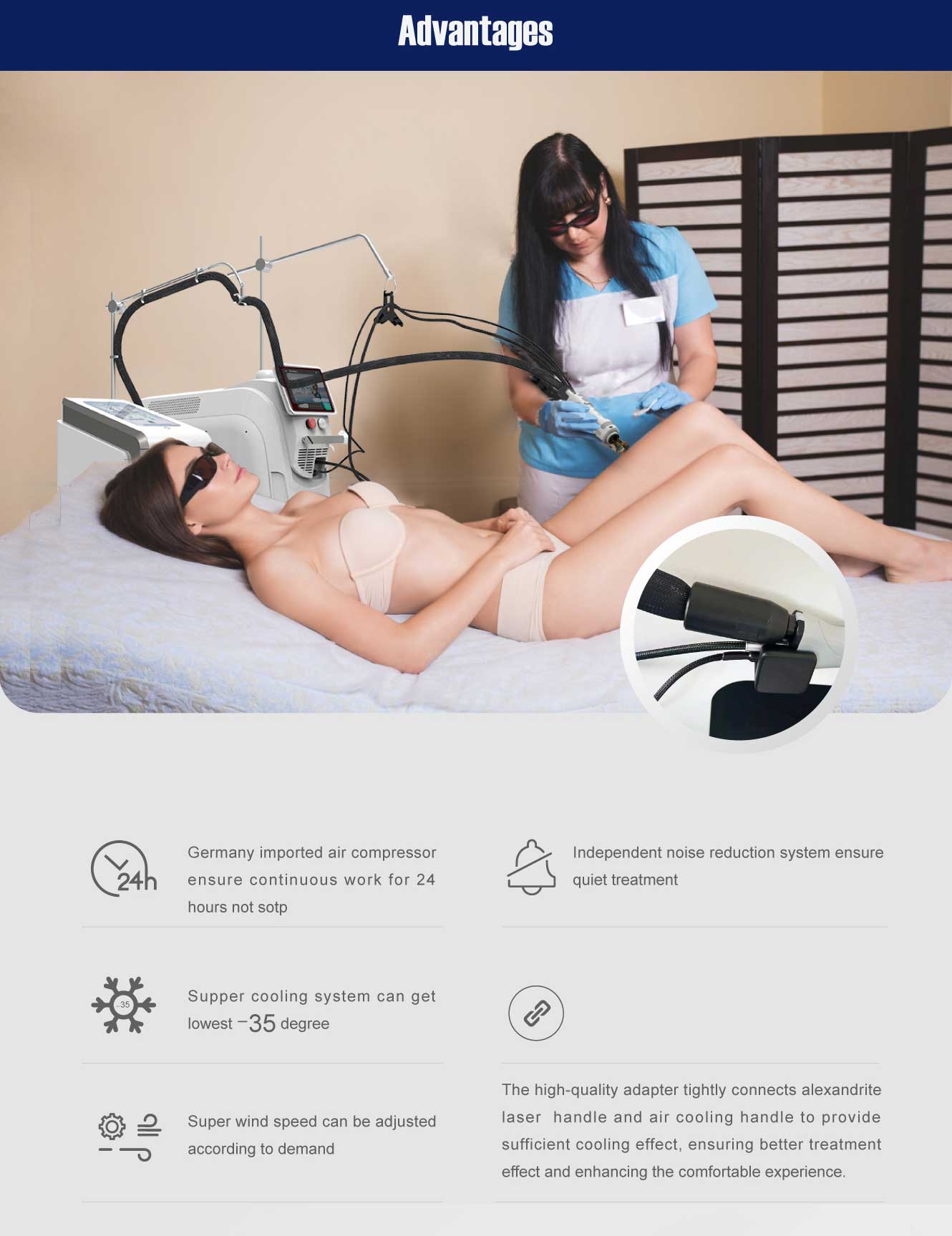 cryo cold air skin cooling machine laser